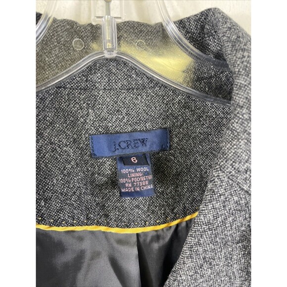 J CREW Women’s Gray Tweed Blazer Size 6 Charcoal Jacket 77388 - Picture 2 of 9